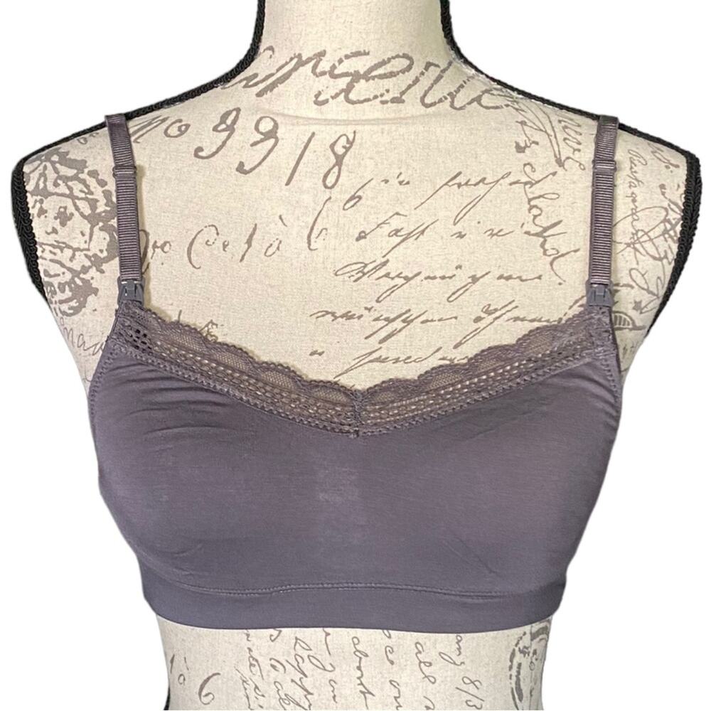 Arabella Purple Wireless Nursing Bra X-Small NEW